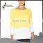 Bright yellow with white color yoga long t-shirt in Autumn