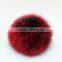 Myfur Genuine Fox Fur Pompoms with Snow Top Red Fox Fur Ball Accessory