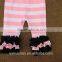 Low MOQ pink stripe ruffle shorts baby capri chinese style clothes toddler baby ruffle capri