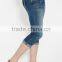 denim capri with porkchop pockets#82402
