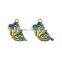 Zinc Based Alloy Butterfly Wing Charms Butterfly Animal Gold Plated Green Enamel