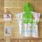 Cotton printed cute kids alligator hooded towel