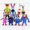Sveda Hot selling dolls Zootopia action figure set of 8pcs Plastic Movie Cartoon Figure with high quality
