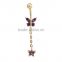 Skull Belly Piercing Jewelry Fake Button Big Fashion Crystal Ring