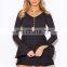 Black Ruffle V Neck Party Dress With Long Bell Sleeve