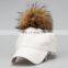 2017 hot sale Retro hair ball baseball cap Korean fashion warm fur cap