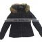Factory OEM Women Slim Winter Padding Coat With Fur Hood