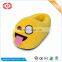 Emoji soft stuffed plush yellow custom funny slippers
