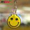 Custom christmas personalized pvc smile smiley tire emoji spring keychain