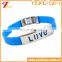 Custom engraved metal silicone bracelet with stainless steel plate