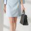 Bateau/boat Neck Blue Mini Dress Daytime 3/4 Sleeve Vintage Dress