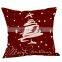 Household Decorative Christmas cotton linen Throw Pillow case cover  For Sofa