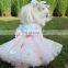 Elegant luxury Pet dog Bow-tied embroider veil skirt small puppy Wedding dress