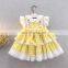 A0131# Baby Girl Summer Yellow Rabbit Princess Lolita Dress for Girls Easter Birthday Party