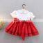 A0132#  Baby Girl Summer Red Princess Dress for Girls Beer Festival Party