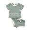 Summer Toddler Baby Girls Boys Clothes Top T-shirt Shorts Solid Outfit