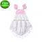 2019 summer girls party dresses kids party wear white lace princess dresses for girls 1 to 6 years