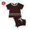 RST Short Sleeve Tops T-shirt + Shorts Pants set Ribbed Solid Outfits baby boys' clothing sets kids clothing