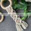 Crochet Macrame Teethers With Wooden Teether Ring Baby Sensory Toy