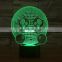 Acrylic 3D Night Light LED 7 Color USB Touch Remote Change Table Lamp