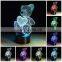 3D LED Night Light lamp acrylic 3d led lamp 3d lamp Bear