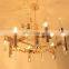Modern Crystal Led Pendant Light Gold Glass Home Decor Chandelier Lighting