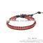 Promotion emerald leather women wrap bracelet custom XE09-0073