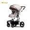 2020 fashion luxury stroller baby 3 in 1 pram with adjustable canopy