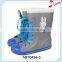 Colorful design girls lace up flat heel PVC half rain boots