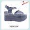 Wholesale latest ladies buckle sandals pu sole platform designs made in china