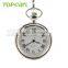 Quartz Movement Simple Pocket Watch Chain Roman Numbers Silvery Case LPW365