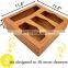 Openable  Bamboo Ziplock Bag Storage Organizer for Kitchen Drawer Top Lids Food Storage Bag Holders and Dispenser Compatible