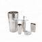 Hot sale hotel balfour silver ceramic bathroom accessories set