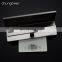 Bathroom accessories self-adhesive Stainless steel pivoting double roll toilet paper holder with phone shelf