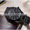 HANNAH MARTIN 1756 Modern business quartz wrist watches men simple cool black watch bracelet steel