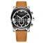 OCHSTIN GQ6111 New Luxury Chronograph Casual Quartz Men Watch Military Sport Genuine Leather Wristwatch Relogio Masculino