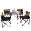 Outdoor camping folding table and chairs set easy carry camping table chair 5in1 for garden beach