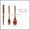 Прямое снабжение от завода. Японский креативный набор деревянных ложки и вилки с треугольной ручкой для десертов и деревянная столовая посуда
