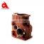 Cast iron chain and sprocket gearbox housing