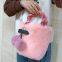 009Autumn women's bag Imitation fur bucket bag Pink single shoulder diagonal bag Metal chain fashion bag
