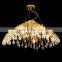 Home Decor Gold Pendant Light Restaurant Hanging Hotel Modern Branch Crystal Chandelier