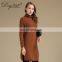 Inner Mongolia Ordos Women's 100% Pure Cashmere High Neck Sweater Dress