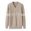 Women's Casual Loose Knit 100% Pure Cashmere Pullover with V-Neck and Raglan Sleeves for Winter