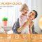 Wake Up Light Clock With Magic Light Supporting Sunrise Alarm Clock, Dual Alarm+snooze Feature With Natural Sounds And Fm Radio
