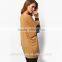Spring Khaki and Black Color Block sisley Brand Ladies Long Batwing Sleeve Round Neck Loose T-Shirt TS074