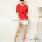 Latest Summer Fashion Ladies Pure Colour Cotton Short Sleeves T-shirt 109
