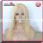High temperature fiber dyeable and restyleable lace front synthetic wig