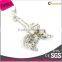 2015 new design cheap original colorful crystal silver alloy hollow butterfly earrings