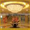 classic design oval shape large size crystal beads led ceiling chandelier light for hotel and villa