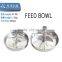 2015 Manufacture Livestock farm stainless steel feeding pan dia 25cm